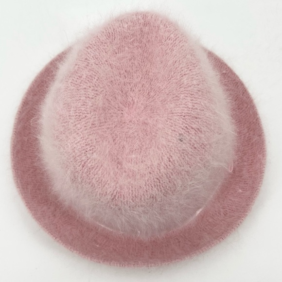Soft Pink Angora Rabbit Hair Blend Bucket Hat - Picture 4 of 7